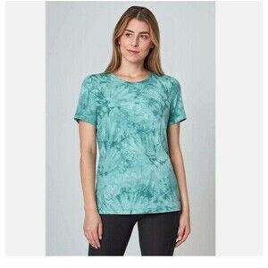 NWT Mondetta Tee Tie Dye Anti Odor Moisture Wicking Artic Combo Green Medium